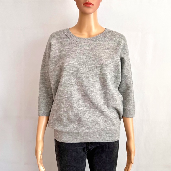 Wilfred Balzac Wool Sweater Grey 3/4-length Sleeves Women's Size Large - Picture 1 of 7